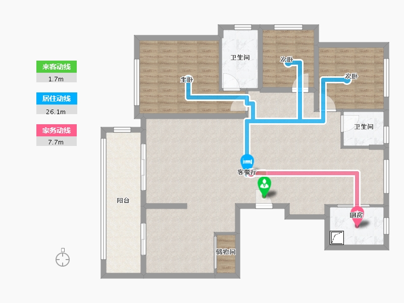 江苏省-盐城市-东方润园-124.11-户型库-动静线