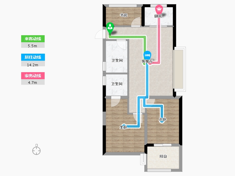 浙江省-台州市-众安和源府-75.19-户型库-动静线