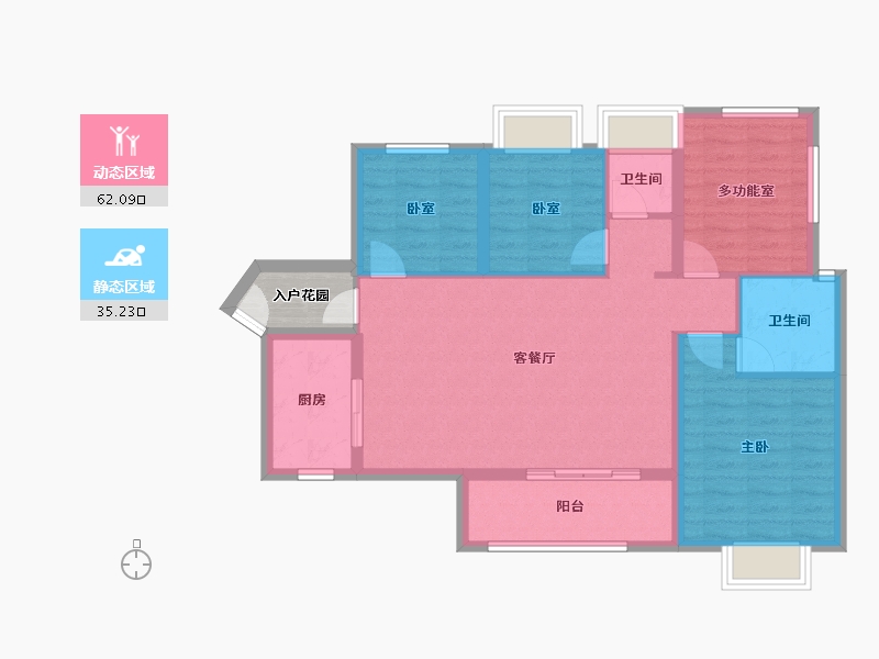 广东省-江门市-裕邦新外滩-90.53-户型库-动静分区