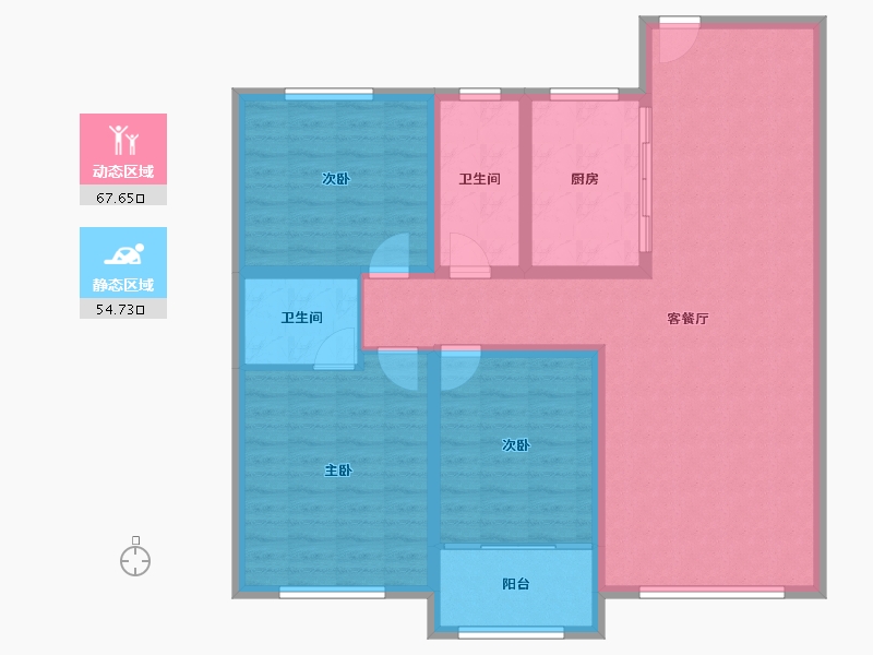 山东省-淄博市-金鼎尚城-110.40-户型库-动静分区