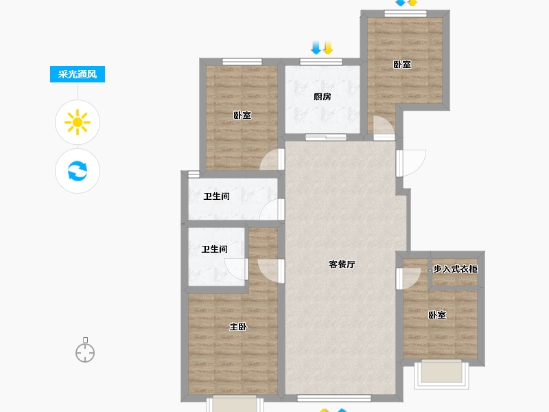 甘肃省-庆阳市-优山美地二期-101.18-户型库-采光通风