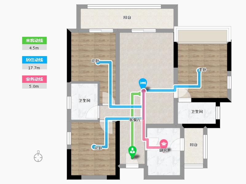 四川省-绵阳市-领地东原阅城-82.00-户型库-动静线