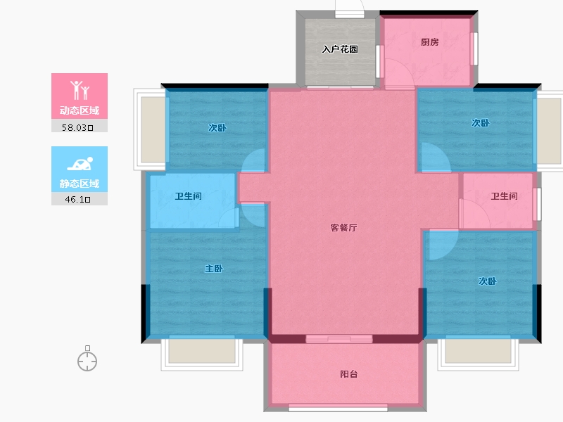 广东省-江门市-御宝江南-99.52-户型库-动静分区