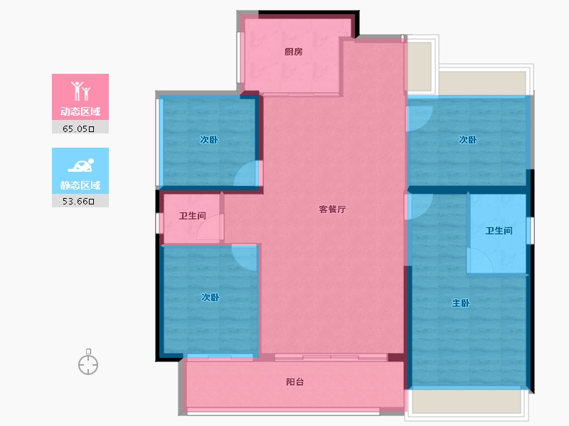 广东省-江门市-怡福·星湖1号-108.10-户型库-动静分区