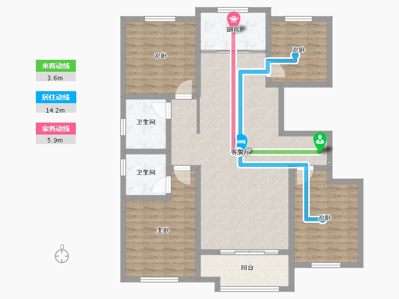 山东省-淄博市-城南壹号-110.39-户型库-动静线