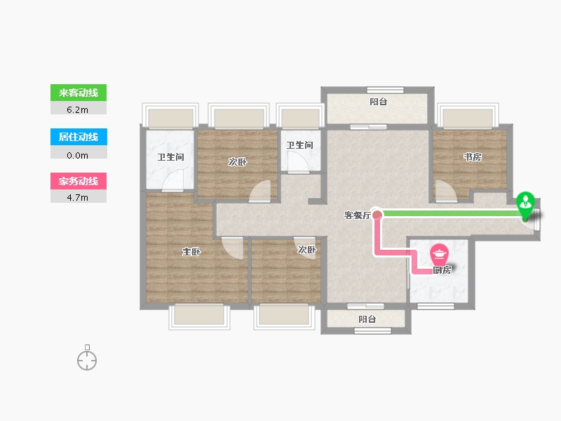 广东省-江门市-美的·樾山府-102.30-户型库-动静线