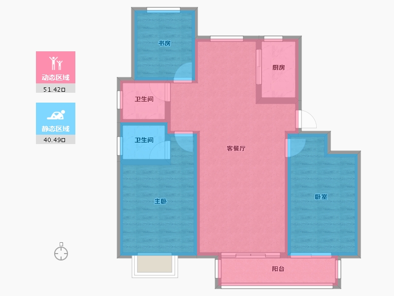 河北省-沧州市-天成鸿园-81.58-户型库-动静分区