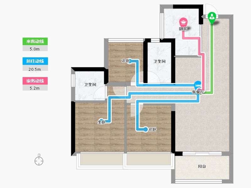 广东省-江门市-怡福·星湖1号-70.77-户型库-动静线