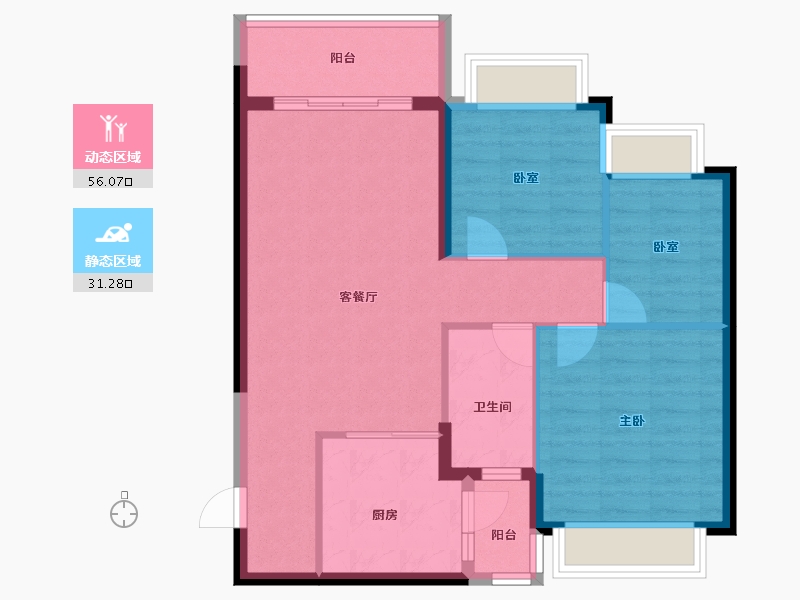 广东省-江门市-台山恒大翡翠华庭-78.77-户型库-动静分区