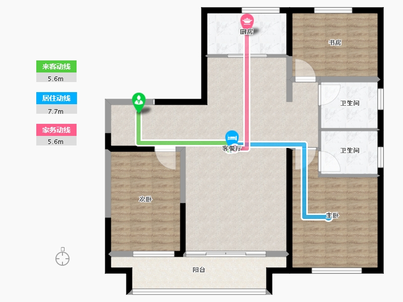 山东省-淄博市-宙合壹品-115.35-户型库-动静线