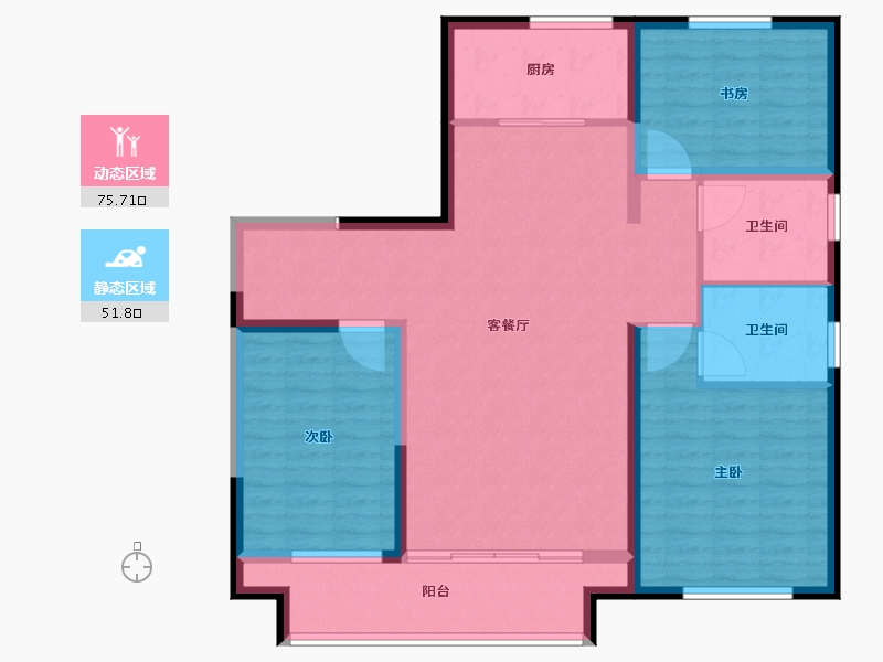 山东省-淄博市-宙合壹品-115.35-户型库-动静分区