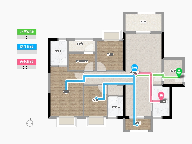 广东省-江门市-越秀滨江·华悦-96.10-户型库-动静线