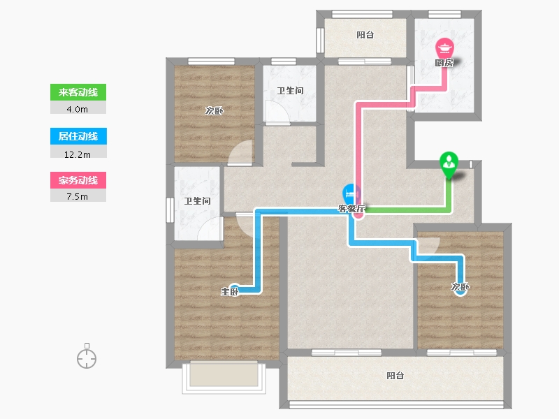 河南省-洛阳市-隆安东方明珠-109.00-户型库-动静线