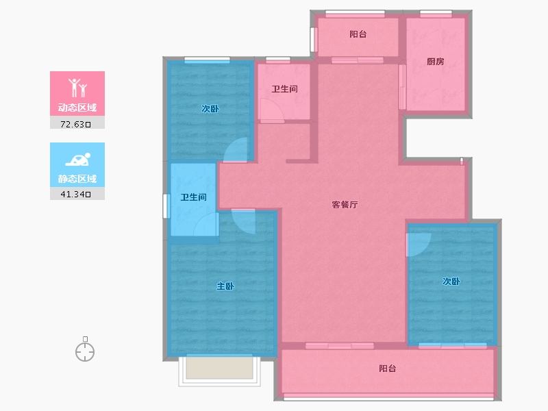 河南省-洛阳市-隆安东方明珠-109.00-户型库-动静分区