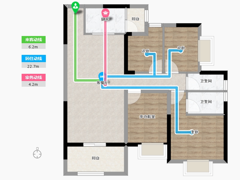 广东省-江门市-锦富·汇景湾-88.88-户型库-动静线