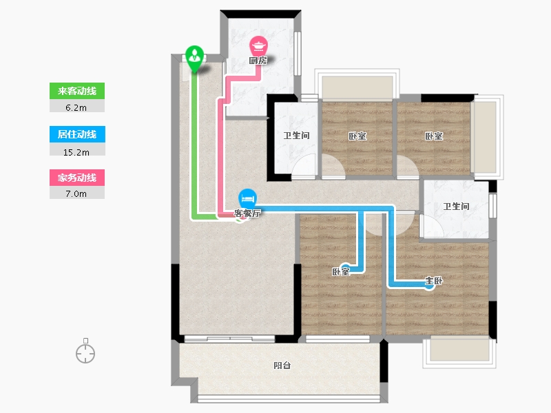 广东省-江门市-沃华·时代广场-93.46-户型库-动静线