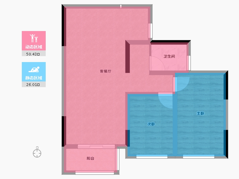 贵州省-黔西南布依族苗族自治州-飞洋华府-68.40-户型库-动静分区