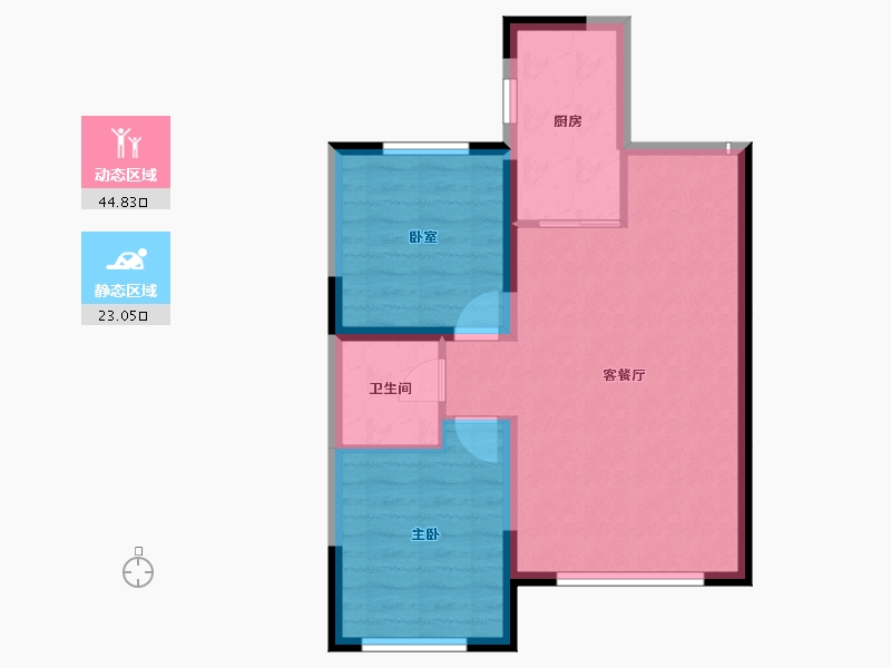 内蒙古自治区-通辽市-通辽尚河园-61.16-户型库-动静分区