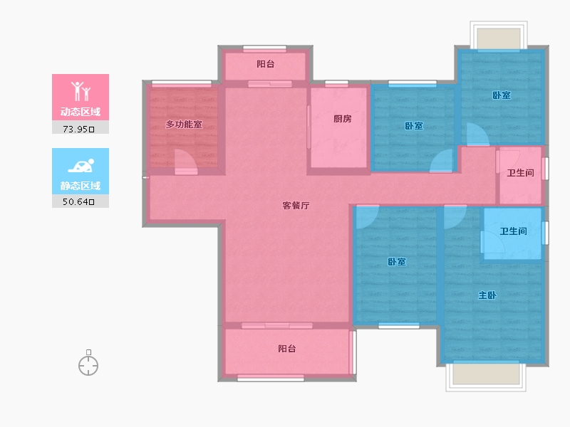 湖南省-郴州市-睿锋华府-111.05-户型库-动静分区