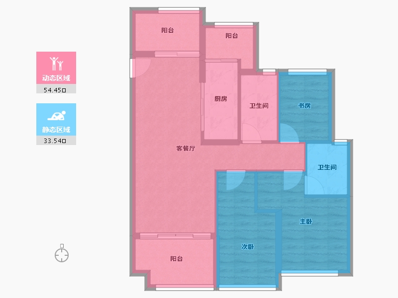 广东省-江门市-富居天禧-78.67-户型库-动静分区