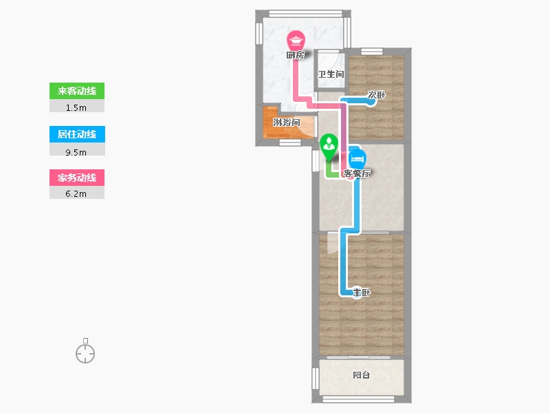 江苏省-徐州市-中枢小区-东区-45.50-户型库-动静线