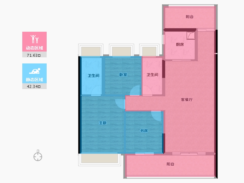 贵州省-黔南布依族苗族自治州-​融晟华府-102.40-户型库-动静分区