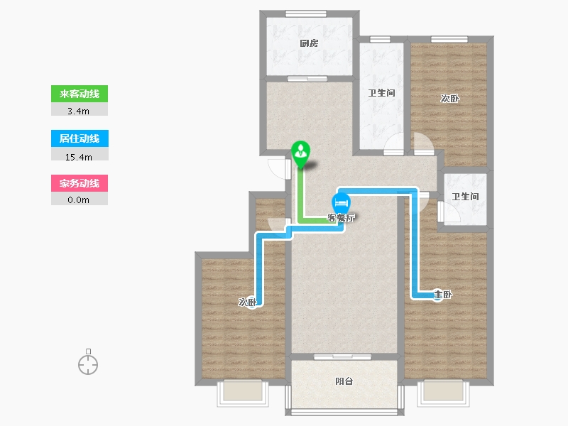 山东省-淄博市-舒香苑-122.32-户型库-动静线