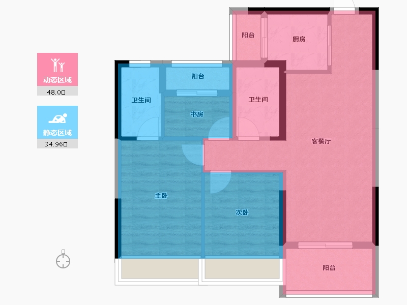 浙江省-台州市-众安和源府-73.61-户型库-动静分区