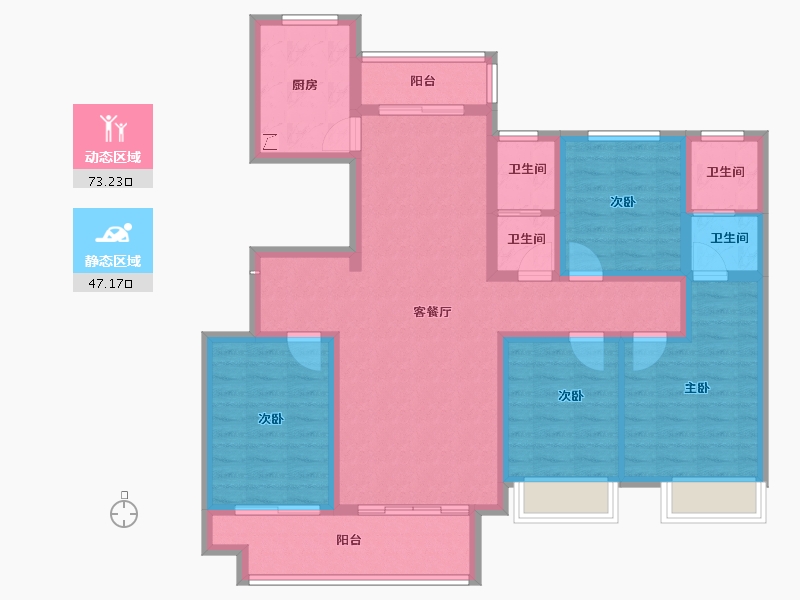 河南省-商丘市-乐鼎明德府-106.35-户型库-动静分区