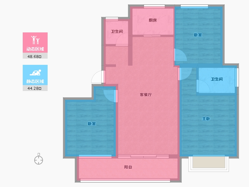 山东省-聊城市-江北水镇-82.77-户型库-动静分区