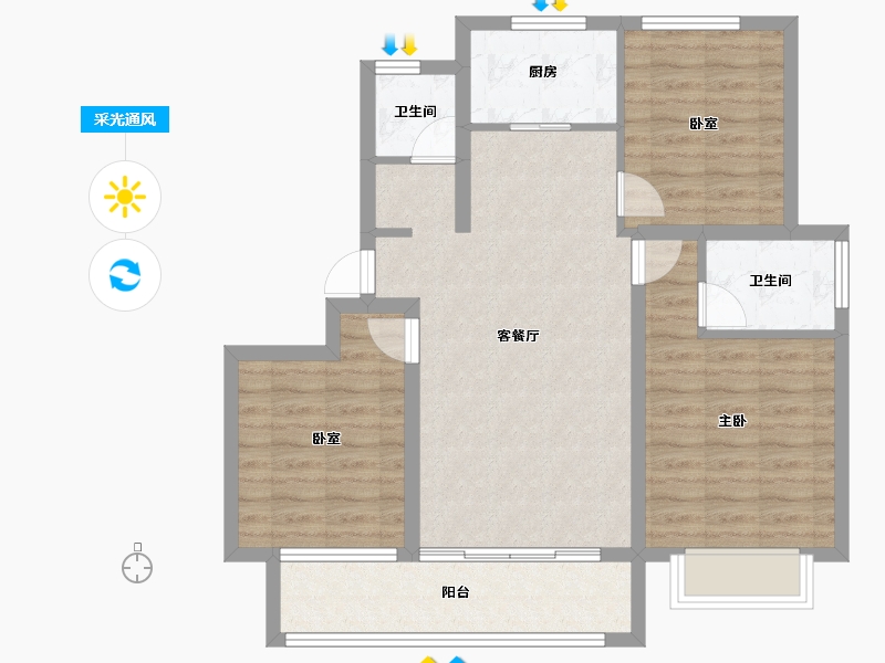 山东省-聊城市-江北水镇-82.77-户型库-采光通风