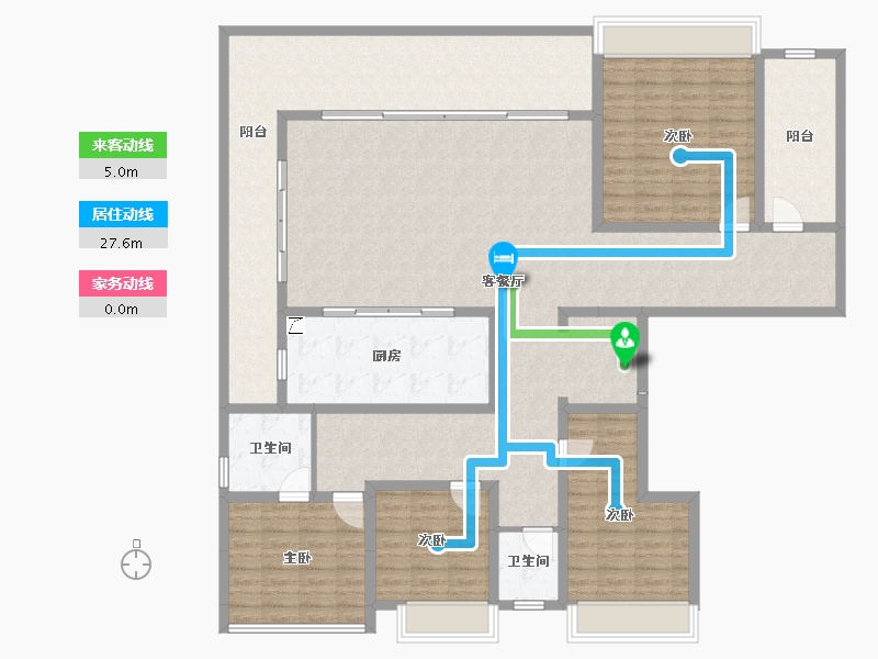 四川省-宜宾市-华侨城长江公馆-181.68-户型库-动静线