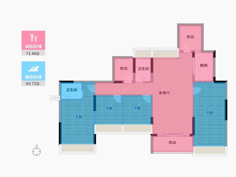 广东省-惠州市-金裕星河丹堤-118.74-户型库-动静分区