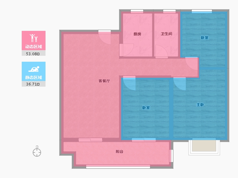 江苏省-盐城市-国投聚龙府-80.10-户型库-动静分区