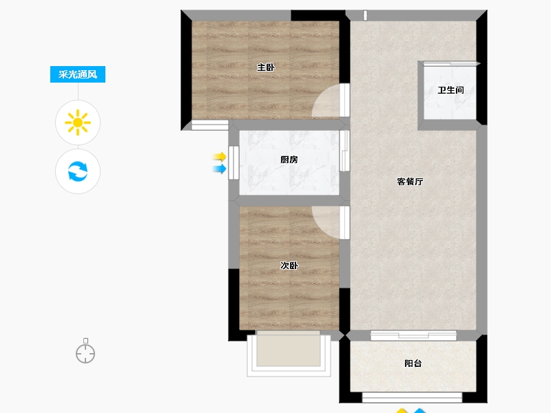 甘肃省-庆阳市-峯樾府-45.25-户型库-采光通风