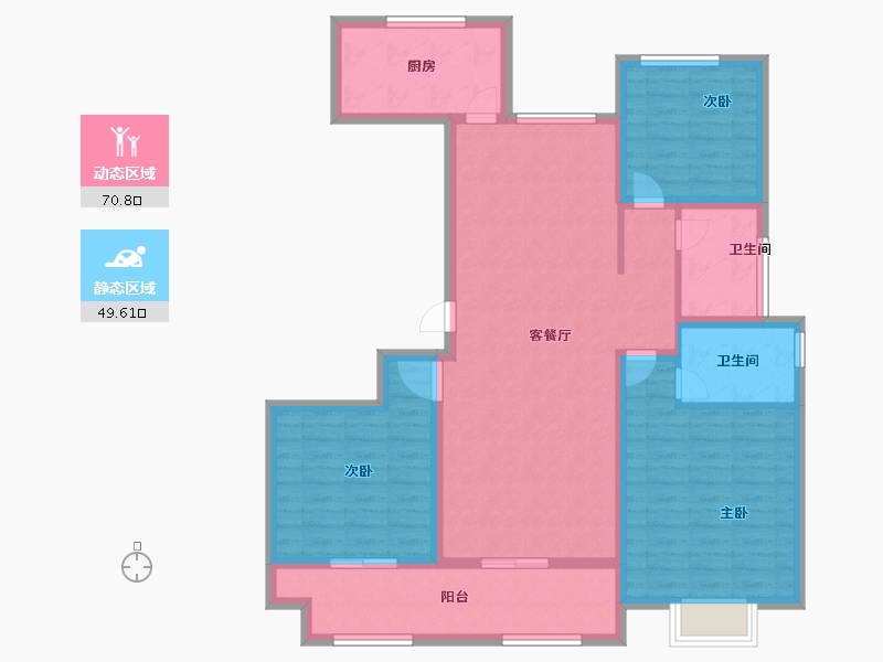 河南省-驻马店市-金茂森林湾6期-107.76-户型库-动静分区