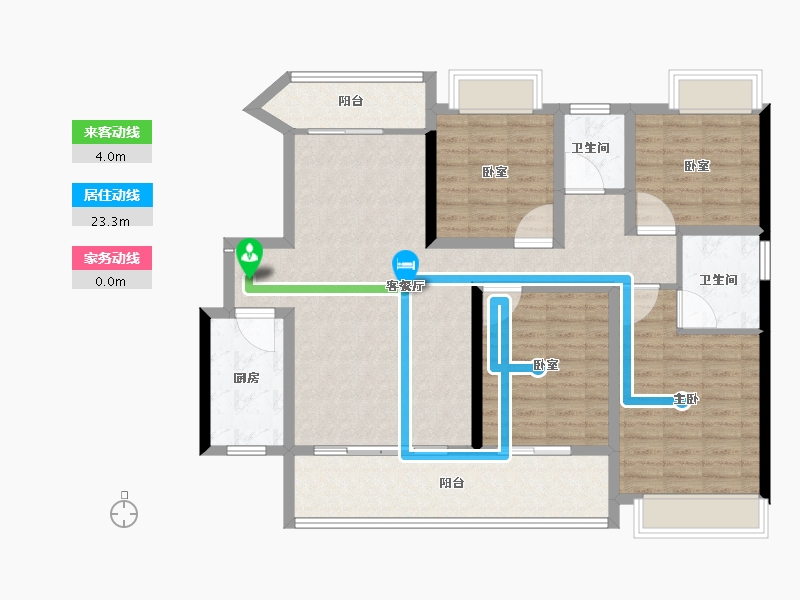 湖南省-娄底市-宁邦中心-116.00-户型库-动静线