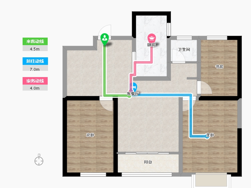 甘肃省-庆阳市-​翡翠学府城-79.13-户型库-动静线