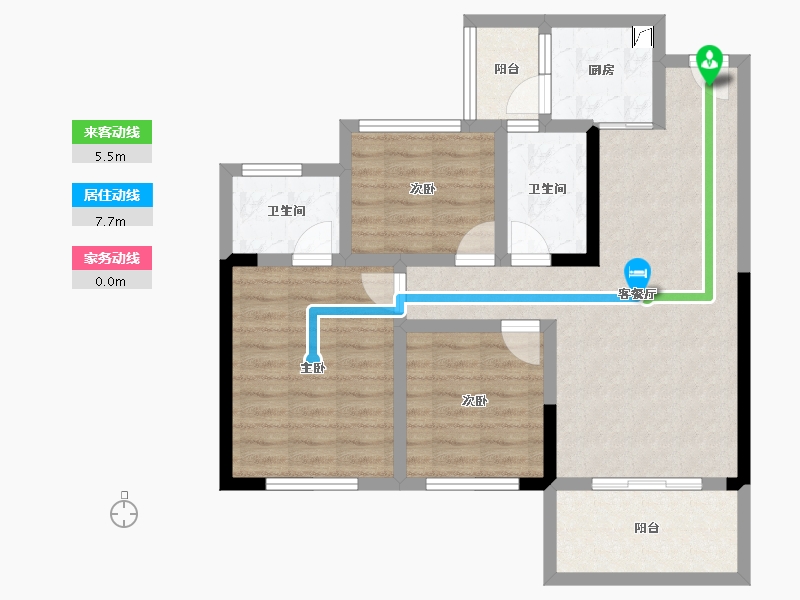 四川省-宜宾市-​远达都市峰景-78.89-户型库-动静线