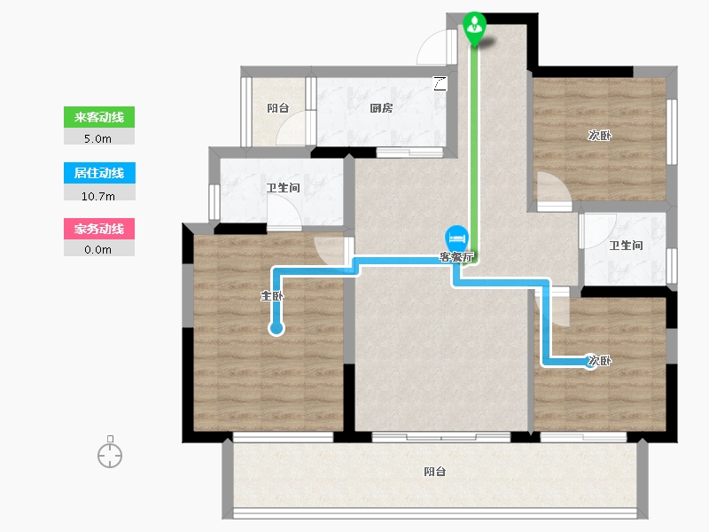 四川省-宜宾市-鲁能雲璟-91.51-户型库-动静线