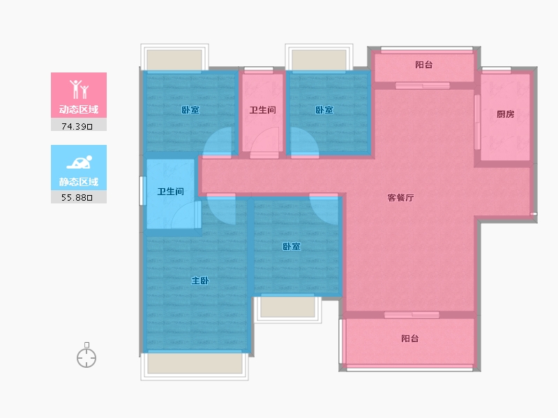 湖南省-娄底市-宁邦中心-116.00-户型库-动静分区