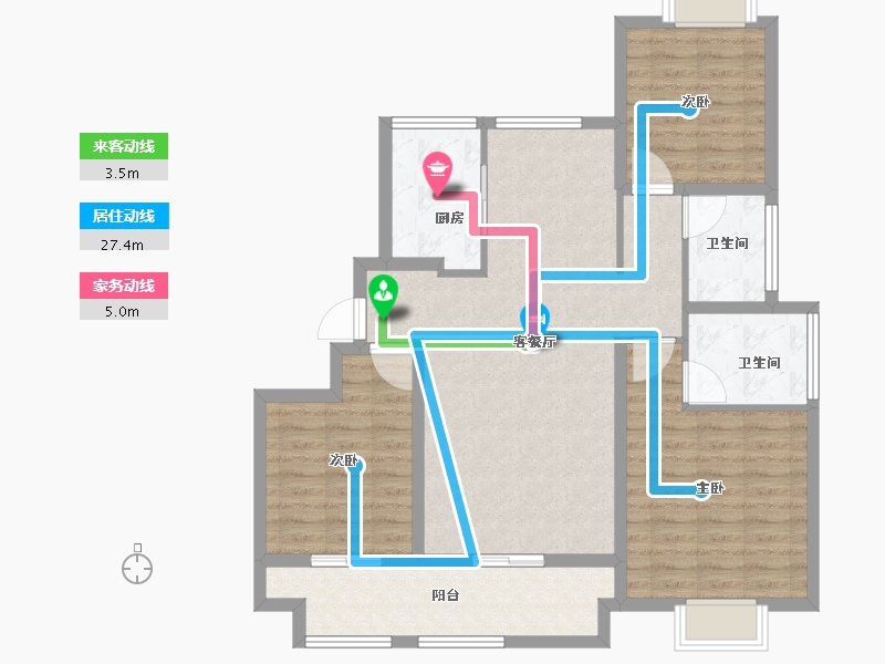 河南省-驻马店市-金茂森林湾6期-100.40-户型库-动静线