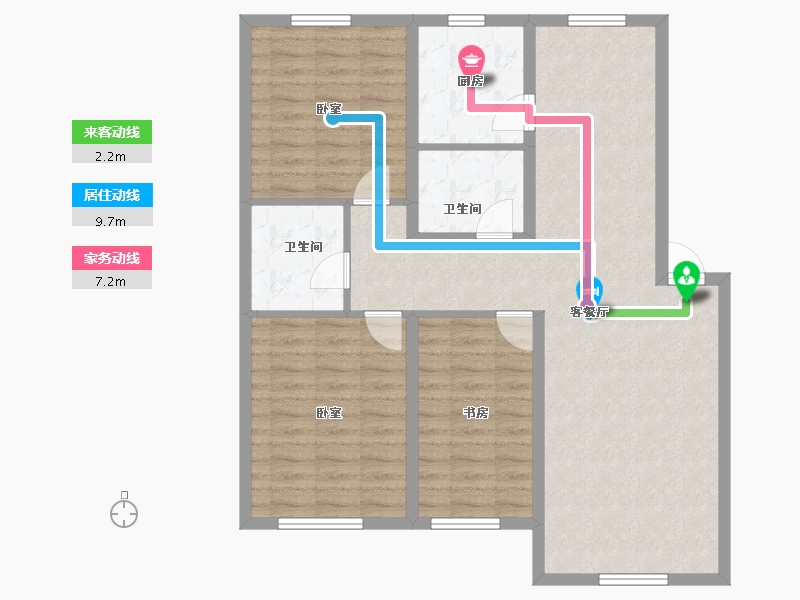 辽宁省-葫芦岛市-金璟家园-97.88-户型库-动静线