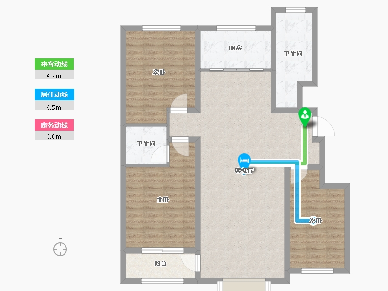 山东省-淄博市-汇鼎麗城-102.44-户型库-动静线