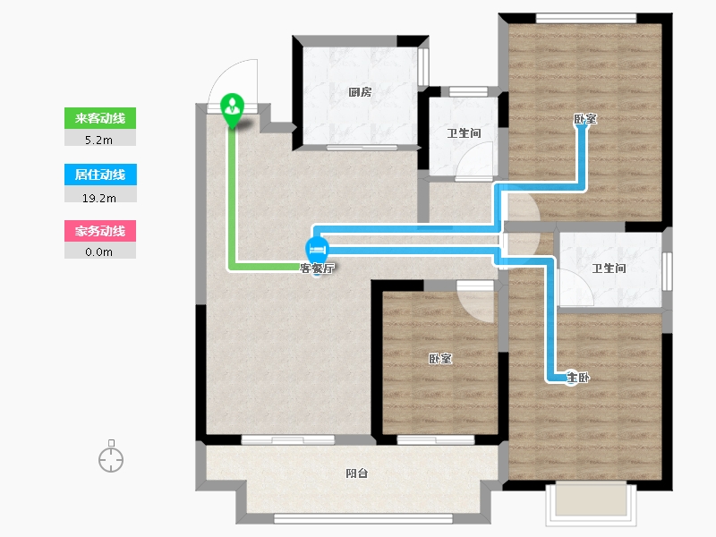 江苏省-盐城市-​荣悦华府-104.00-户型库-动静线