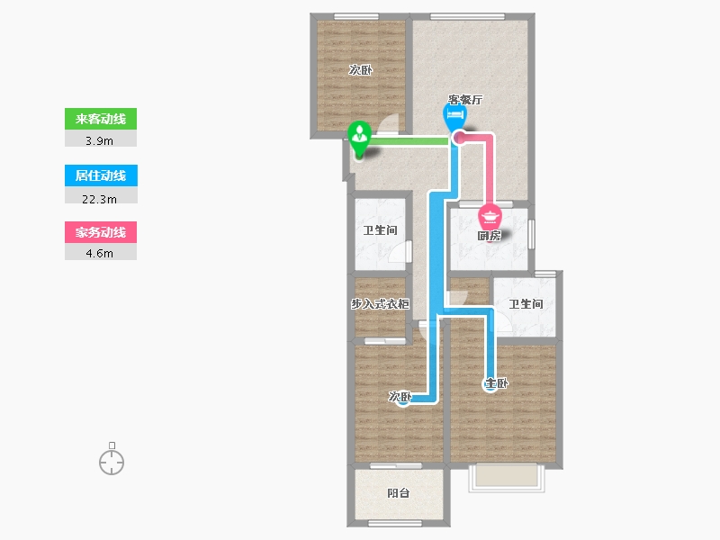 陕西省-咸阳市-秦建东城丽景-110.01-户型库-动静线