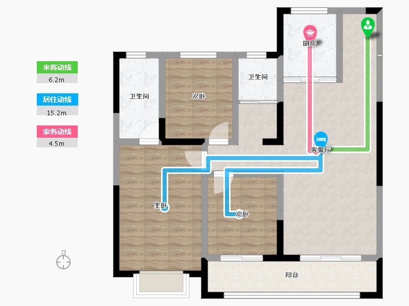 甘肃省-庆阳市-峯樾府-94.41-户型库-动静线