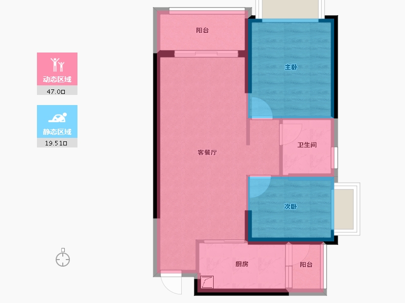 四川省-眉山市-恒大金碧天下-59.08-户型库-动静分区