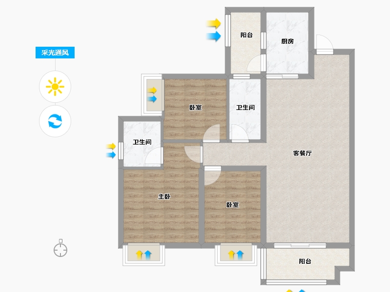 湖南省-娄底市-宁邦中心-92.79-户型库-采光通风