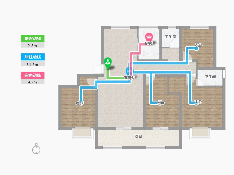 河南省-驻马店市-金茂森林湾6期-120.22-户型库-动静线